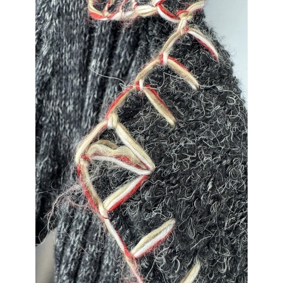 Forla Paris Wool Blend Cardigan Sweater Black Womens M - Picture 5 of 8